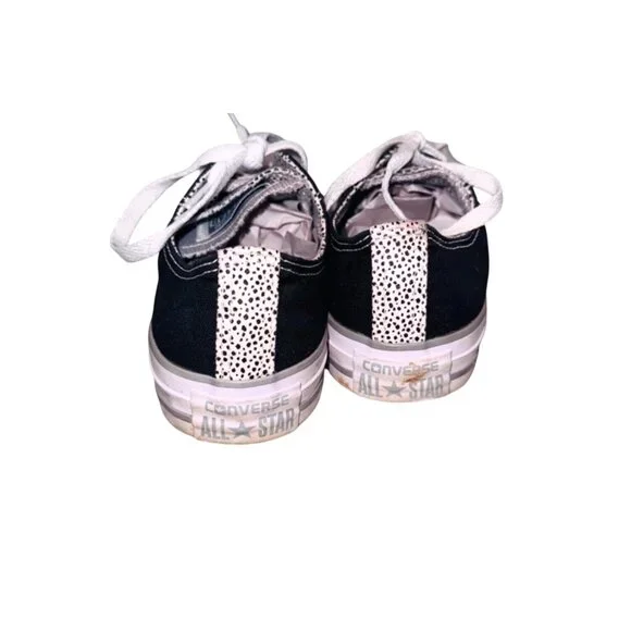 Converse Chuck Taylor All Star Low-Top Sneaker Black/White 7.5 Skater Athletic - Picture 8 of 10